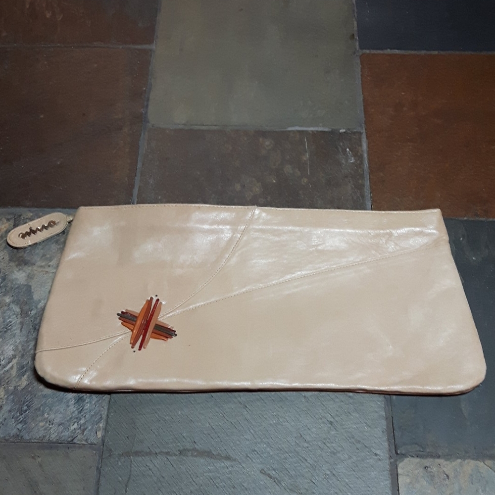 Nino leather clutch bag